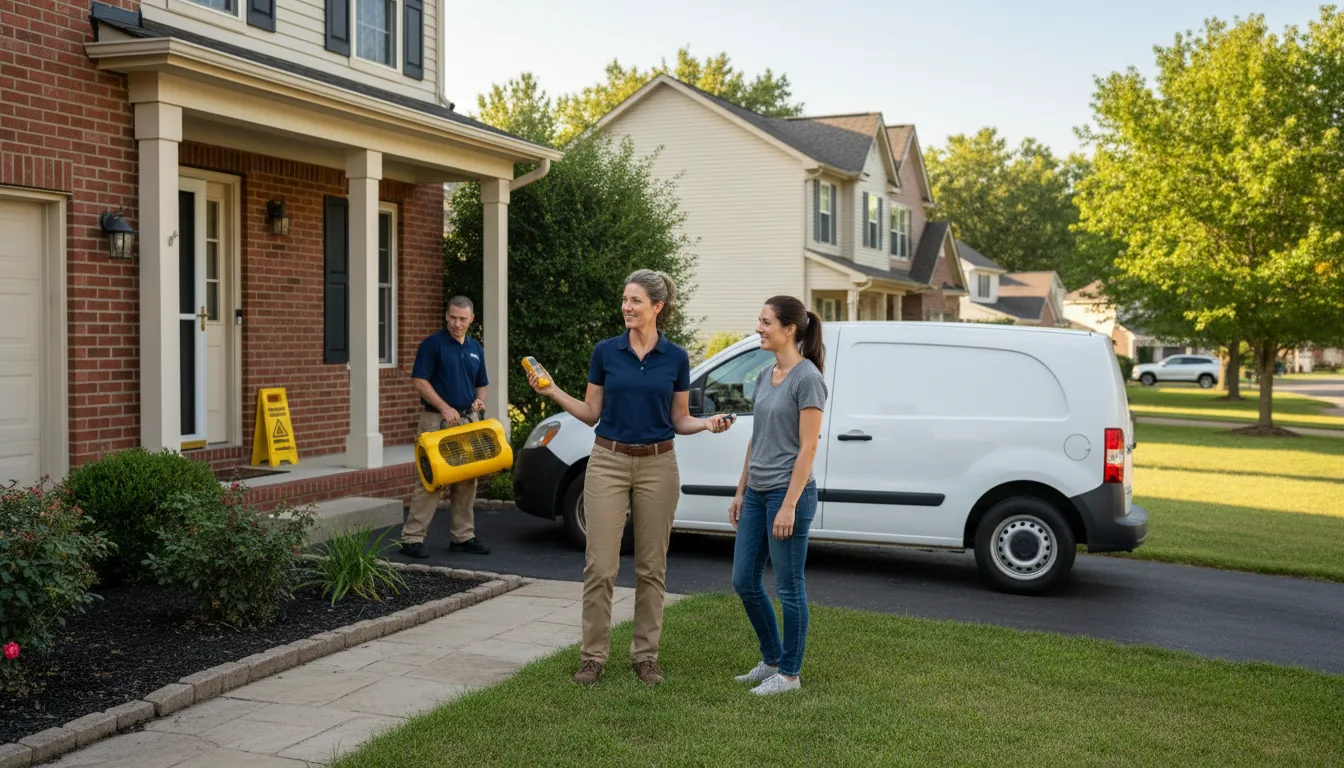 Residential water damage restoration in Speer, IL